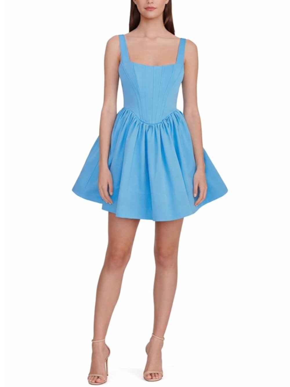 STAUD Landscape Bustier Mini Dress